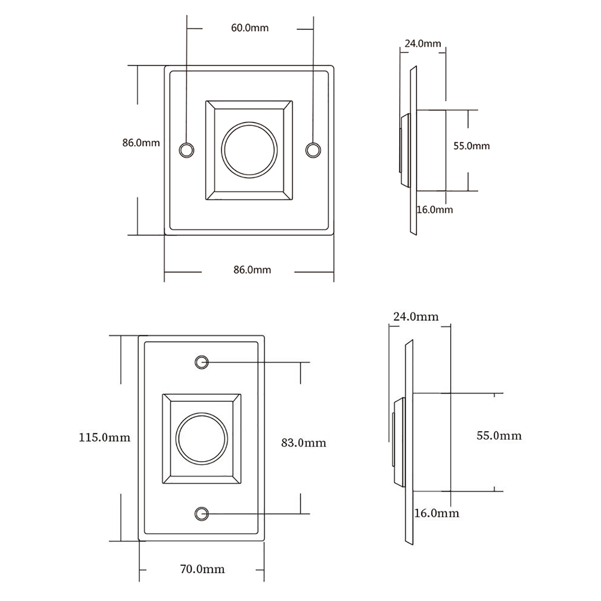 DC12V 24V Touchless Open Electronic Lock Release Switch IR Contactless Infrared No Touch Exit Button for Access Control System