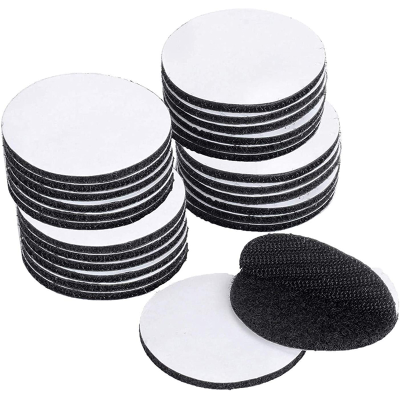 5-30Pairs Sterke Zelfklevende Sluiting Dots Stickers Zelfklevende Haak Lus Tape 6Cm Laken Sofa Mat tapijt Anti Slip Mat Pads: Black