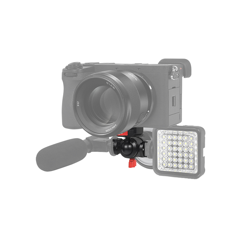 DSLR-Kamera Stativ Kugelkopf mit 1/4 Gewinde Kalt schuh halterung V-Anschluss Schnell wechsel platte für Füll licht Mikrofonst änder maximale Belastung 12kg