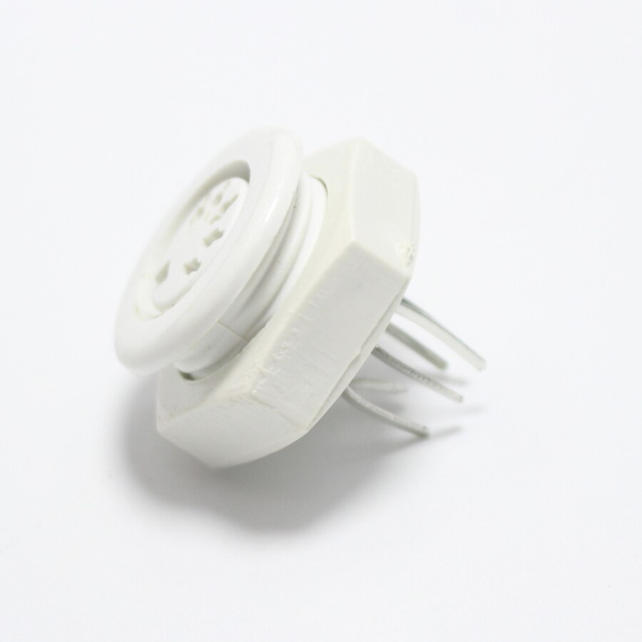 1 stk din 5 -pin hunstik kabel stik adapter panel montering lodde chassis stik forniklet hvid grå sort