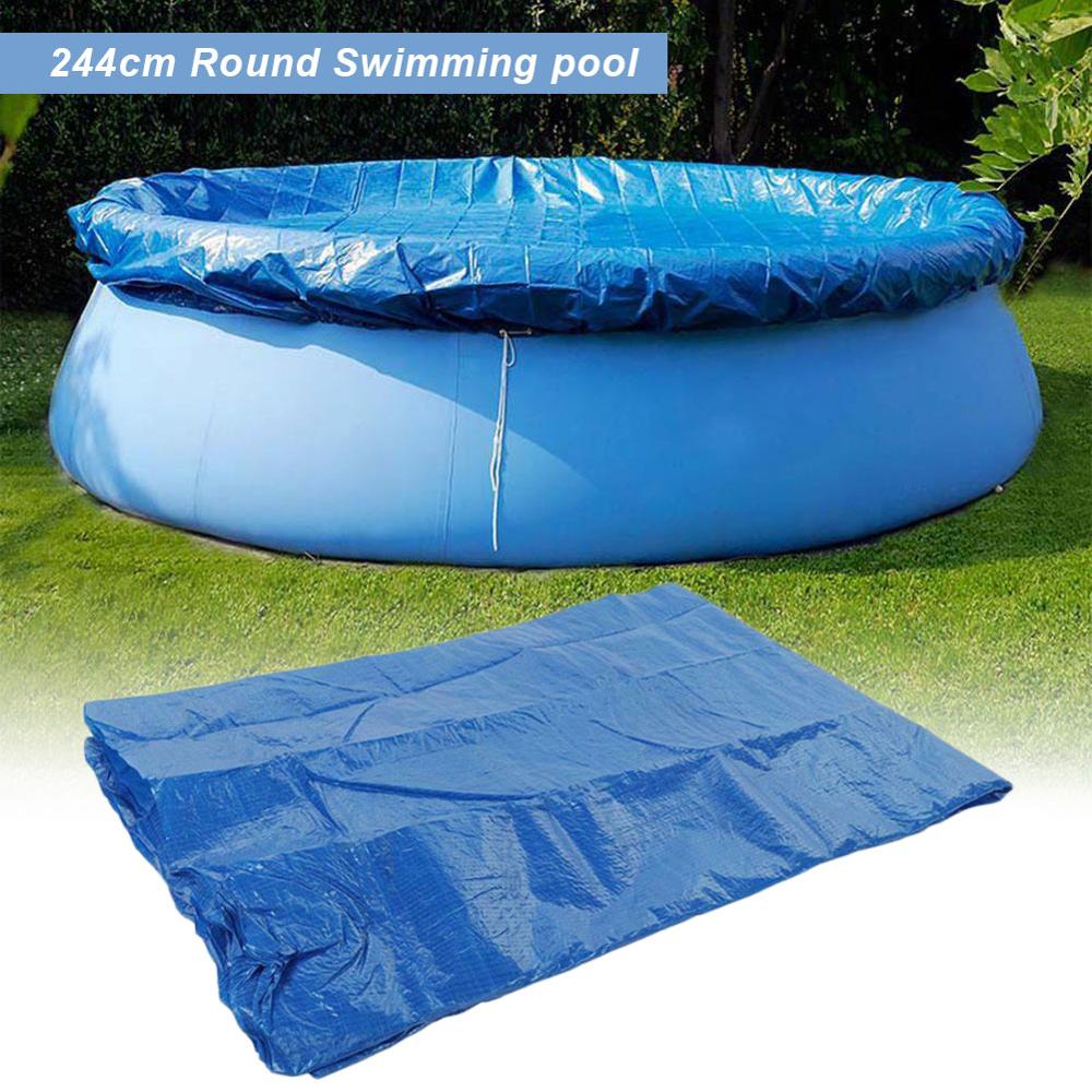 Swimming Pool Cover Cloth Tarpaulin Waterproof Rain Cloth Inflatable Swimming Pool Dust Cover Diaper Round Durable PE Cloth