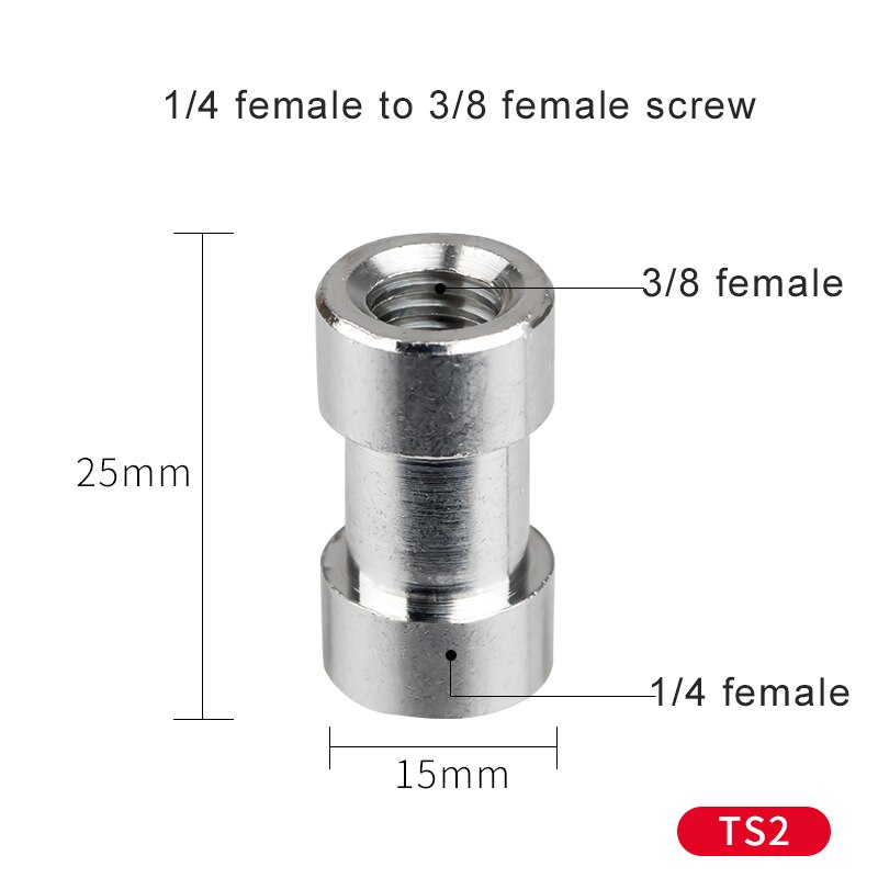 Kamera 1/4 Zu 3/8 Männlichen Zu Weiblichen Schraube Halterung Für Stativ Adapter Heißer Schuh Stick Licht Stehen Halterung Einbeinstativ Revolution schrauben: TS2