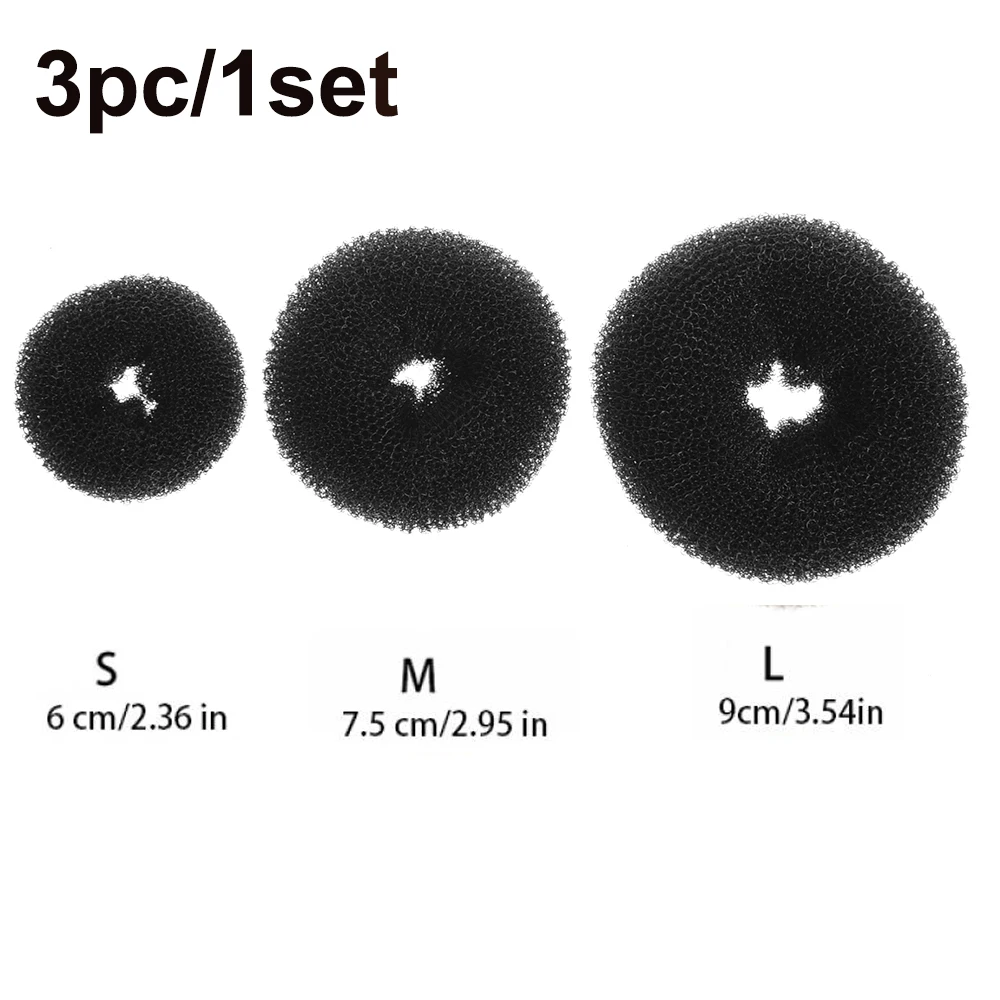 1/3PC plaque cheveux beignet cheveux chignon fabricant rouleau bricolage magique élastique mousse éponge outils de coiffure princesse cheveux accessoires S/M/L