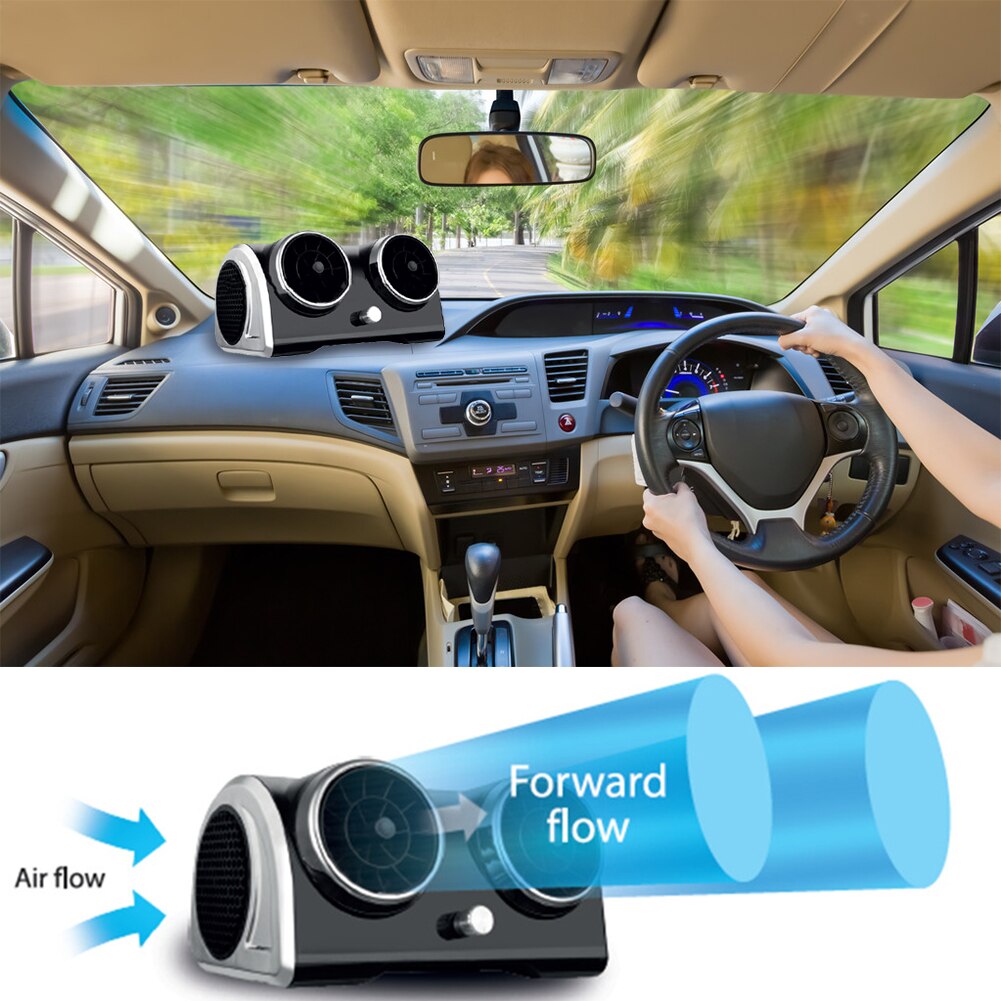 12/24V Car Bladeless Electric Car Cooling Fan Motor Cooling Portable Desktop Cooler for Vehicle Truck Rv Suv Boat Accessory