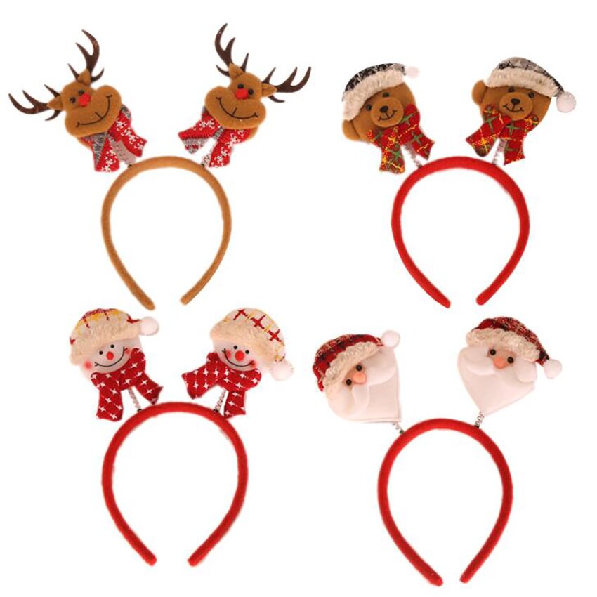Leuke Hoofdbanden Kerst Thema Haarbanden Kerstman/Sneeuwman/Herten/Bear Hoofdbanden Voor Vrouwen Meisjes &amp; Kids Xmas Decoratie