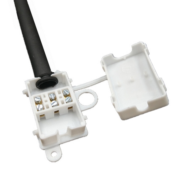 Conector de Cable eléctrico de 3 pines, caja de conexiones de 10A 250V, empalme de conexión eléctrica a prueba de agua, conectores de alimentación de 3 pines