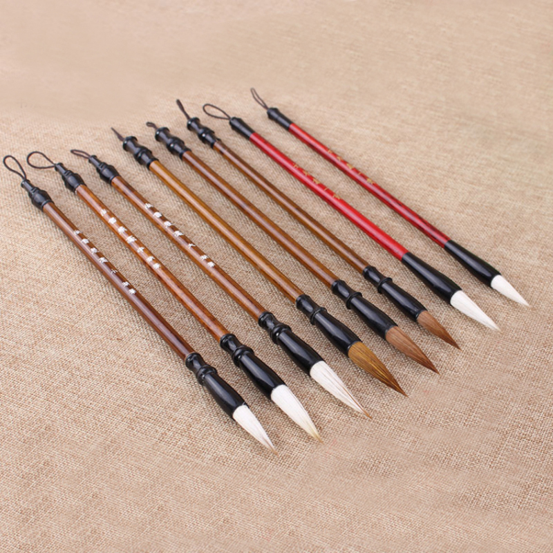 10 stk / lot maleribørste sæt krog linje pen traditionelle kalligrafi børster maleri værktøj væsel hår akvarel pensler