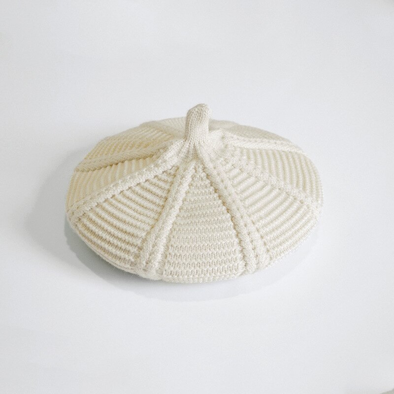 Bonnet rond tricoté pour femme, bonnet élastique décontracté, chaud, unisexe, pour l'automne et l'hiver: Beige