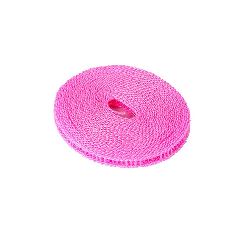 Travel Household Laundry Storage Supplies Nylon Clothesline Fence Non-Slip Windproof Clothesline Quilt Airing Rope Outdoor: Pink / 3M