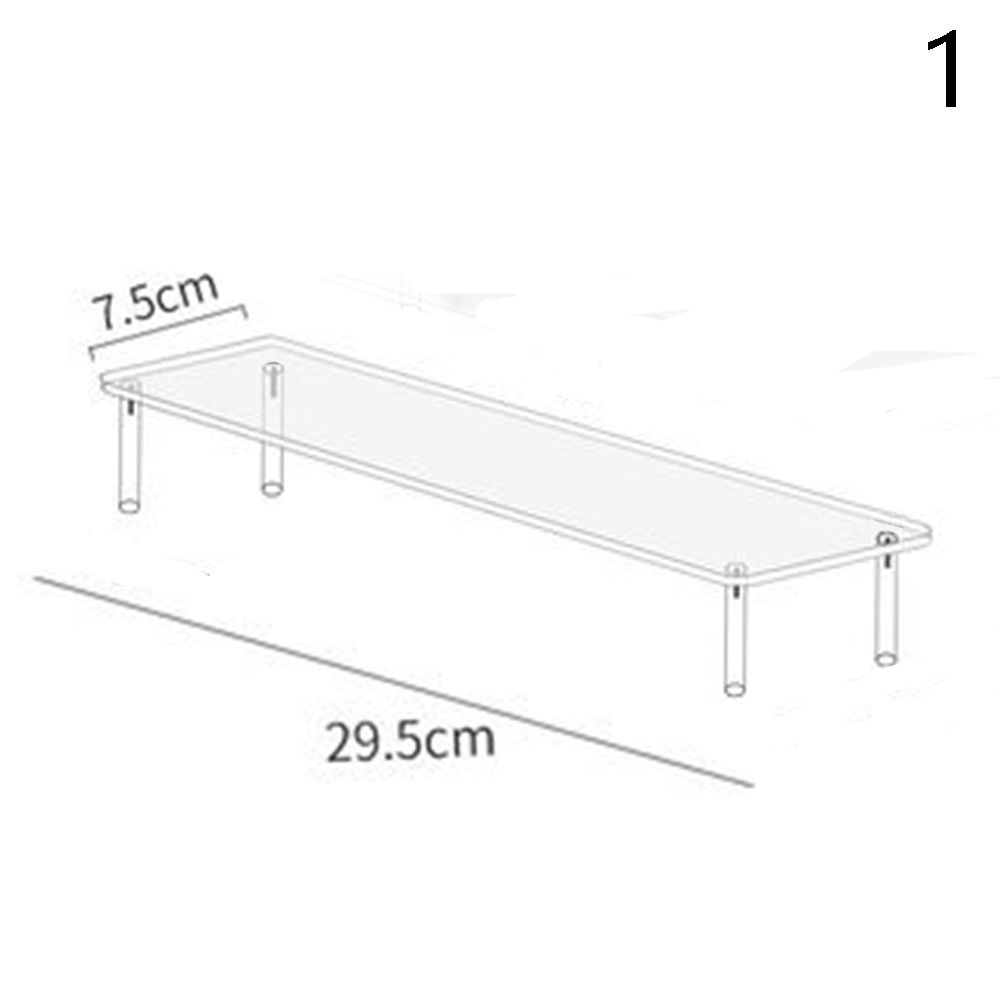 Acrylic Display Stand Pottery Storage Rack Doll Clay Figurine Display Stand Transparent Ladder Makeup Organization Shelf: black