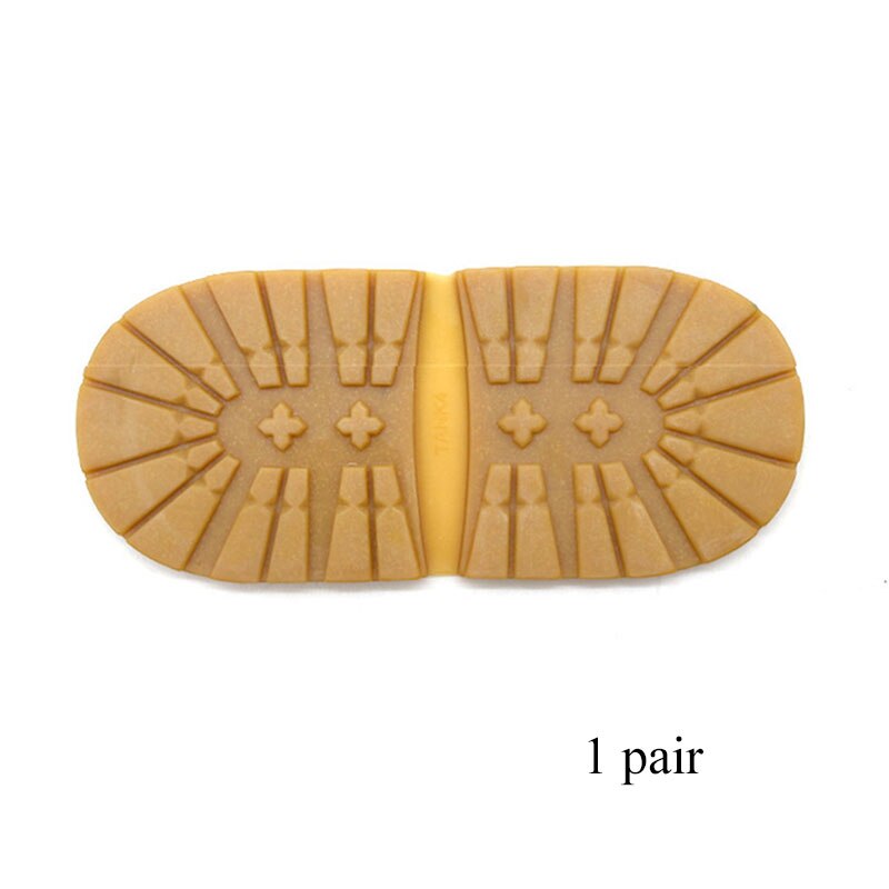 Læder business sko hæl sål tykkere gummi sko såler til mænd skridsikker reparation diy udskiftning ydersål sort gul mat pad: Beige / Bag