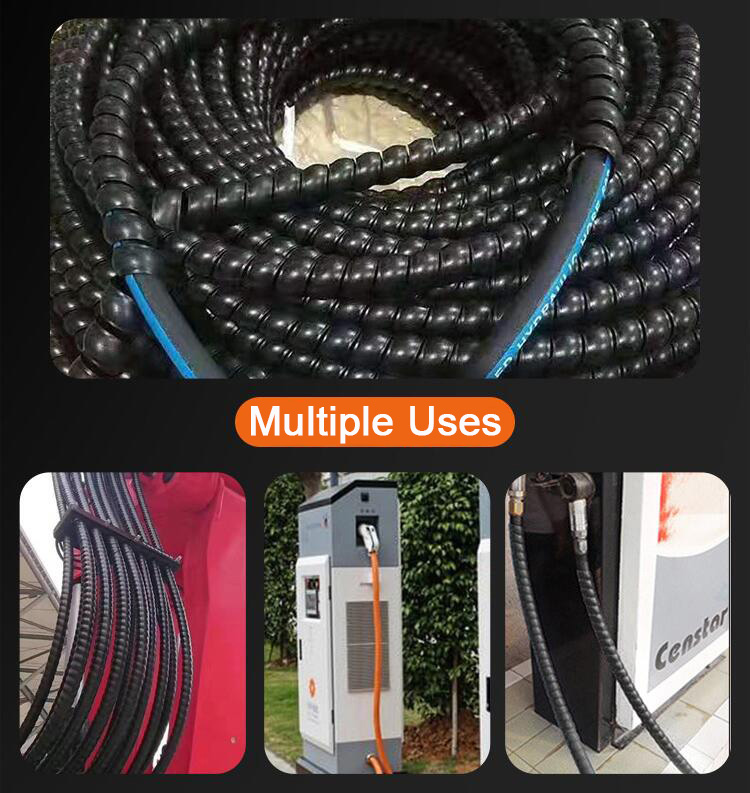 14mm Cable Line Organizer Pipe Protection Flexible Spiral Wrap Winding Cable Wire Protector Cover Tube Cable Management Cord