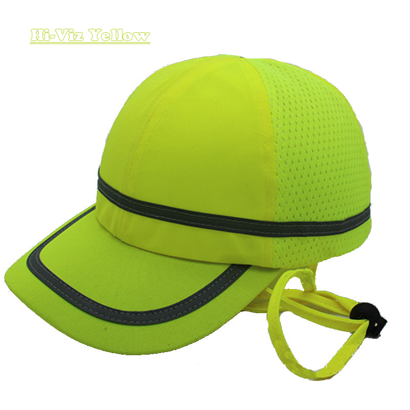 Summer Bump Cap Baseball Hat Style Protective Hi-Viz Hard Hat Work Safety Helmet For Work Site Head Protection: Hi-Viz Yellow