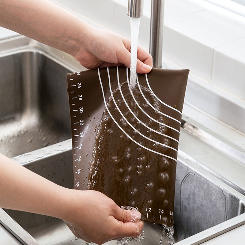 40x50cm Silicone Baking Mat Thickening Rolling Pin Scale Mat Kneading Dough Pad Pizza Cake Board Baking Accessories Pastry Tools