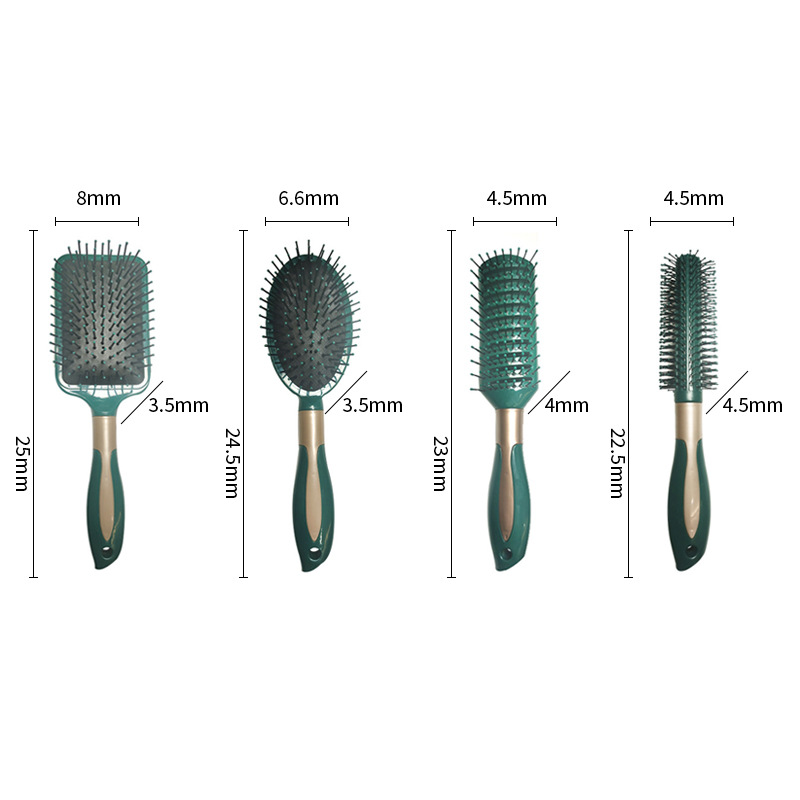 Barber Haar Bürste Anti Statische Massage Oval Kamm Mit Silikon Kissen Basis Entwirren Pinsel Runde Haar Pinsel Vent Haar Pinsel