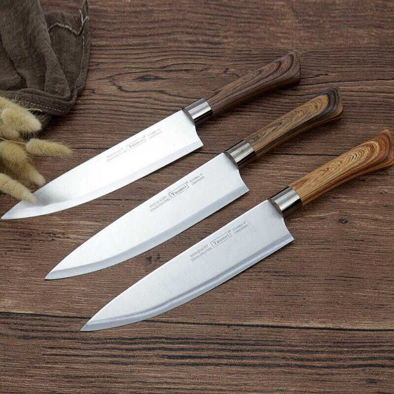 Vegetable Cutting Non-stick Chef's Knife Cutting Meat and Vegetables Multi-purpose Kitchen Stainless Steel Light and Sharp Knife