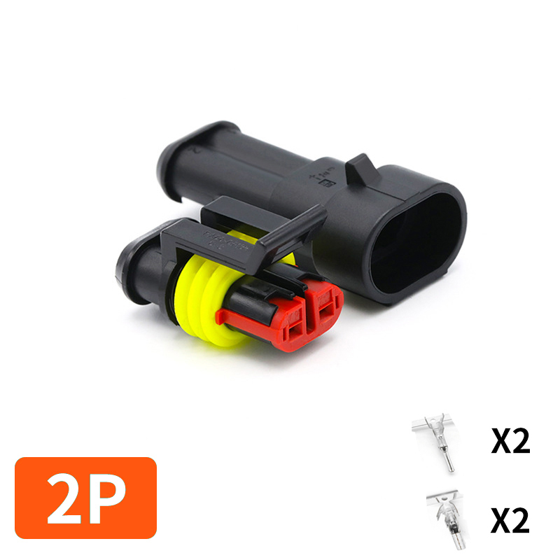 20/50/100Sets 1/2/3/4/5/6 Pin Way AMP Tyco Super Sealed Automotive Wire Connector Electrical Male Female Plug Terminals for Cars: Dark Grey / 5-9Pcs