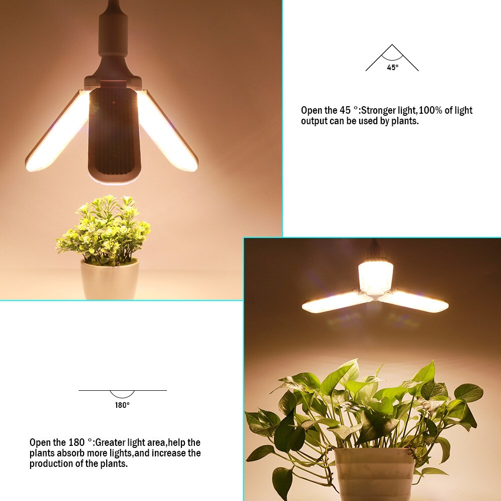 LED Folding Plant Lamp Indoor Fleshy Flowers&Vegetables Indoor Planting Lamp Supplementary Light control Indoor Flower Growth