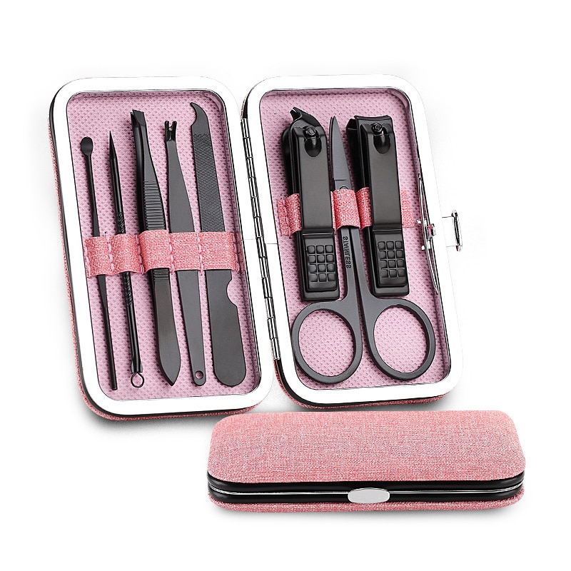 8 Stks/set Manicure Nagelknipper Pedicure Set Draagbare Reizen Hygiëne Kit Rvs Nail Cutter Tool Set