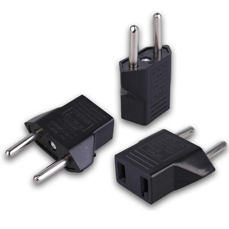 Mini convertisseur de prise électrique, prise, adaptateur secteur, blanc, noir, petit, 2 broches, US vers EU, Euro vers US, Japon, Canada, Mexique