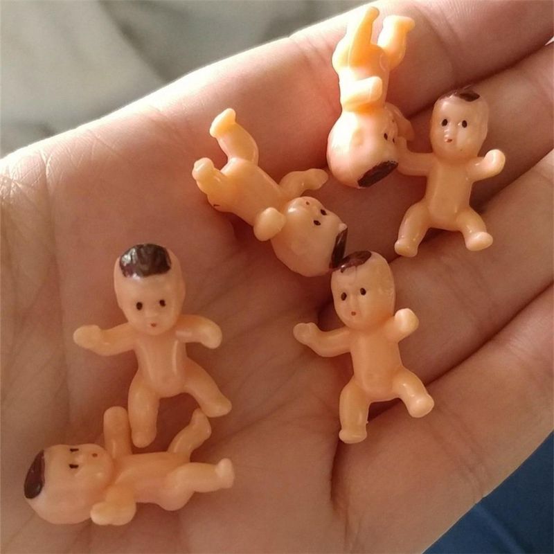 100Pcs 1Inch Mini Plastic Baby Gunst Benodigdheden Voor Baby Shower En Ice Cube Game