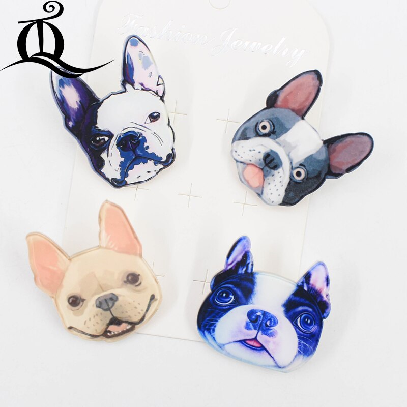 1Pcs Schilderen Cartoon Mix Mooie Hond Voor Kleding Acryl Badges Kawaii Pictogrammen Op De Rugzak Pin Broche badge Z40