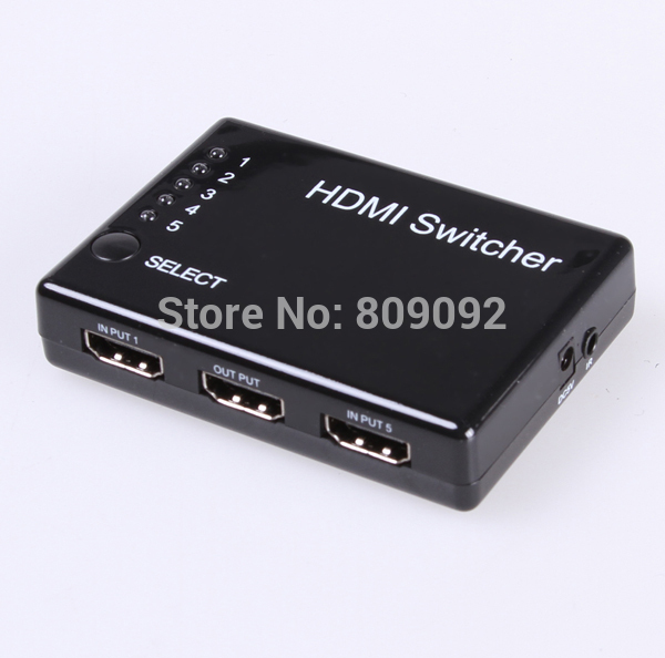 5 Port HDMI Switch Switcher Splitter Box with Remote Control 1080P 5 in 1 out