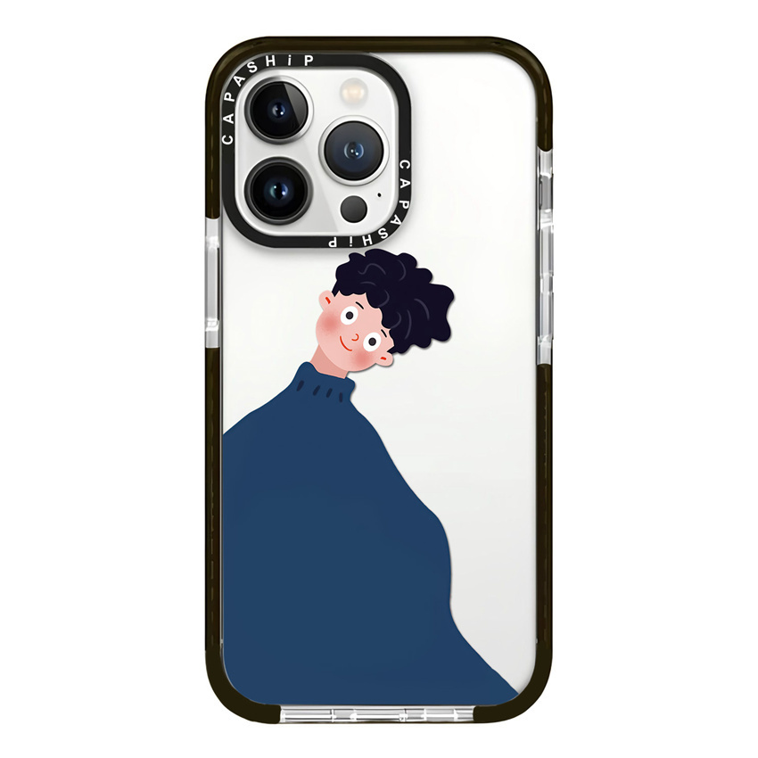 Bonita funda de TPU suave a prueba de golpes para iPhone, 15, 14, 13, 12, 11 Pro, X, XS, XR, Max, 7, 8 Plus, SE , 2022: Poliéster / Negro
