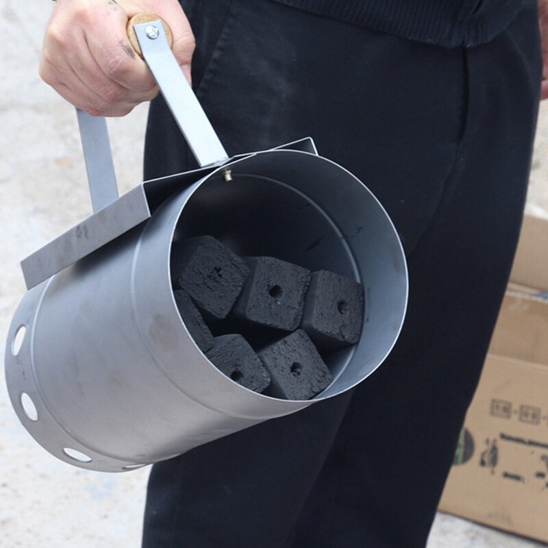 Compact Chimney Starter Rapid Charcoal Starter Large Capacity Rust Resistance Grill Barbecue BBQ Chimney