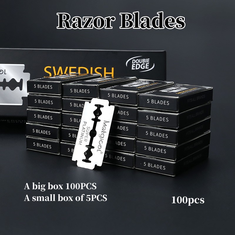 10-100pcs razor blades double-edged blades, manual old-fashioned razor shaving and facial hair removal razor manual razor blades