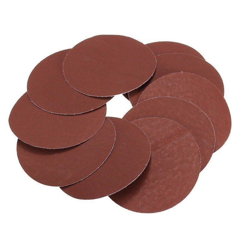 10pcs 75mm 3 Inch Sanding Sheet Sander Discs Polishing Pad Sandpaper For Sander Red Round Sanding Paper 80-1500 Grit