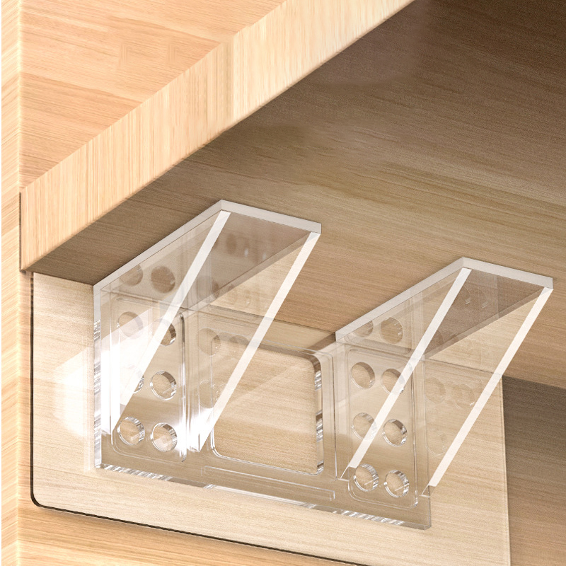 Support d'Étagère Adhésif pour Cuisine et Chambre à Coucher, 2 ou 4 Pièces