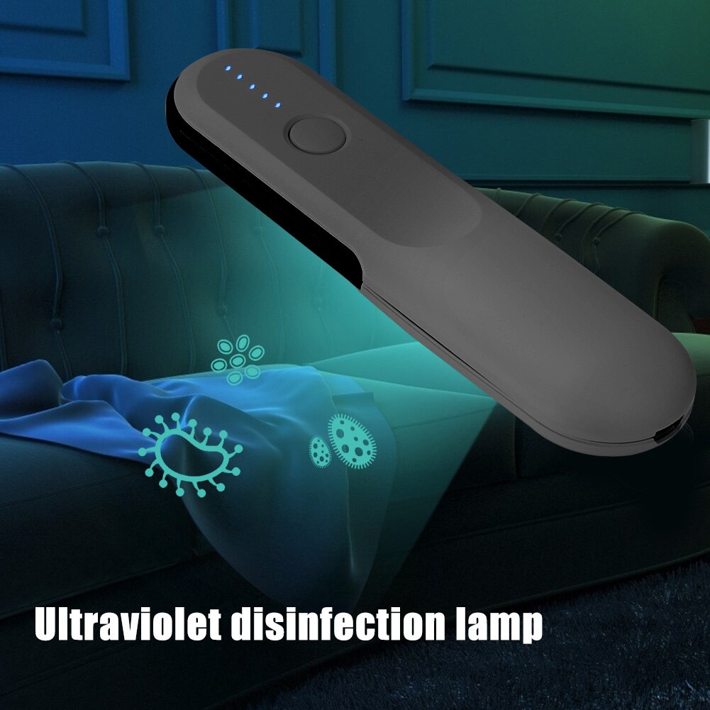 Bærbar håndholdt uv led sterilisator lys tyngdekraft sensor switch ultraviolet desinfektion bakteriedræbende lampe soveværelse uv sterilisator
