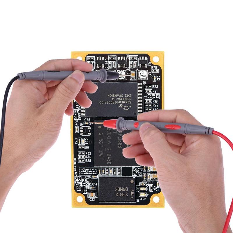 2pcs Universal Digital Multimeter Lead Probe Wire 1000V 20A Ammeter Test Cord Practical Multi Meter Test Pen+2pcs Crocodile Clip