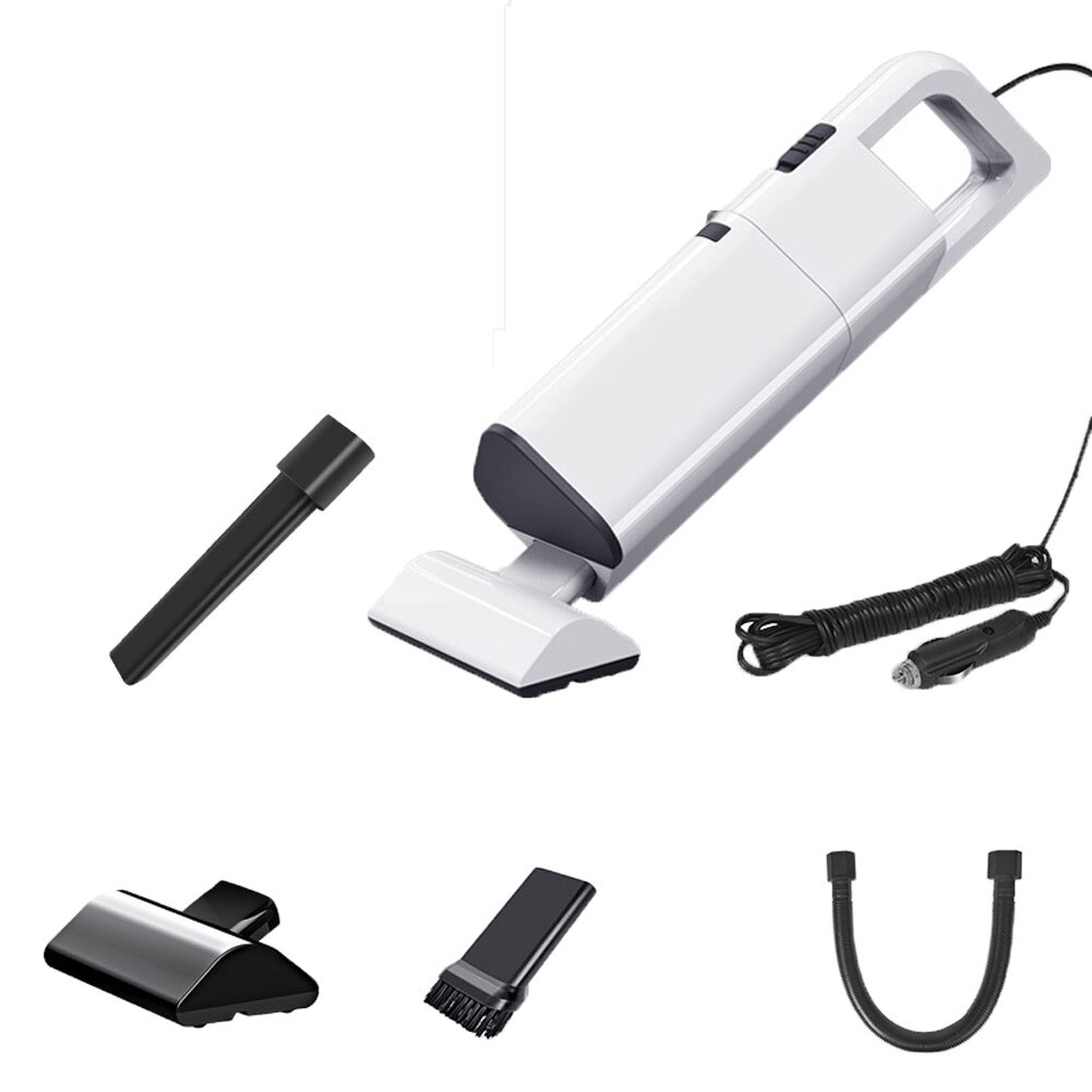 120W 12V Handheld Wet/Dry Dual-use Powerful Car Home Cleaning Vacuum Cleaner: White