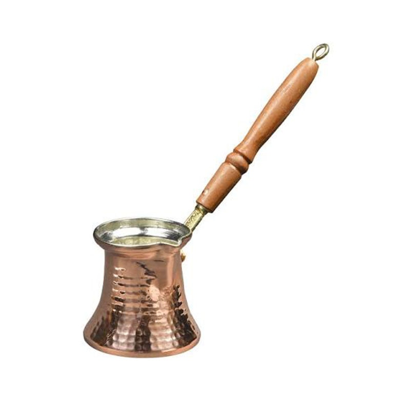 Turk Turkish Coffee Pot Coffee Turk Turkish Copper Coffee Maker for Turk Cezve Cafeteria Wooden Handle Cevze