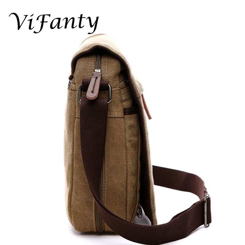 Messenger Bag voor Mannen, Canvas Crossbody Schoudertassen Vintage Satchel voor Reizen Werk Business