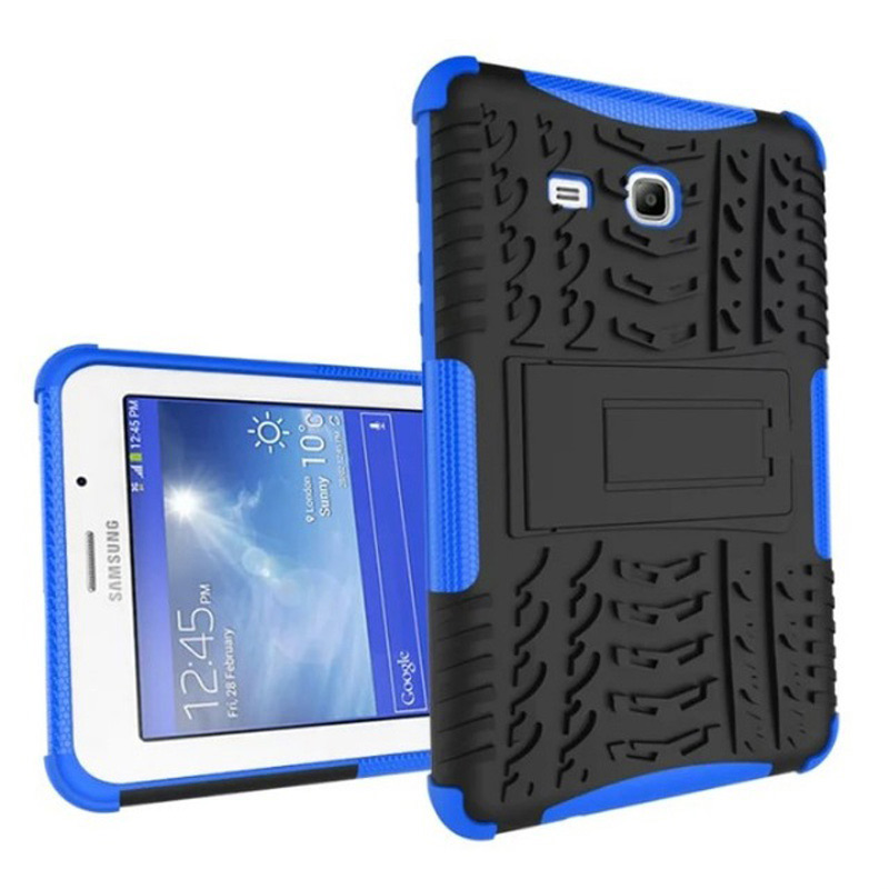Siliconen hoesje voor samsung galaxy tab 3 lite 7.0 t110 t111, 7.0 inch cover voor samsung tab e lite 7 sm-t113 t116 , inclusief hoesje, screenprotector en pen.: Marine