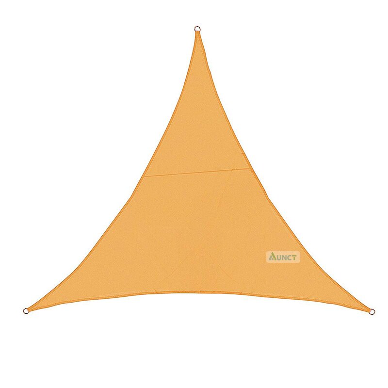 3x3x3M Triangolo sole riparo Ombra Vela portato Luce corda Tende Esterno Romantico Caldo Impermeabile gazebo giardino Tenda a vela: marrone