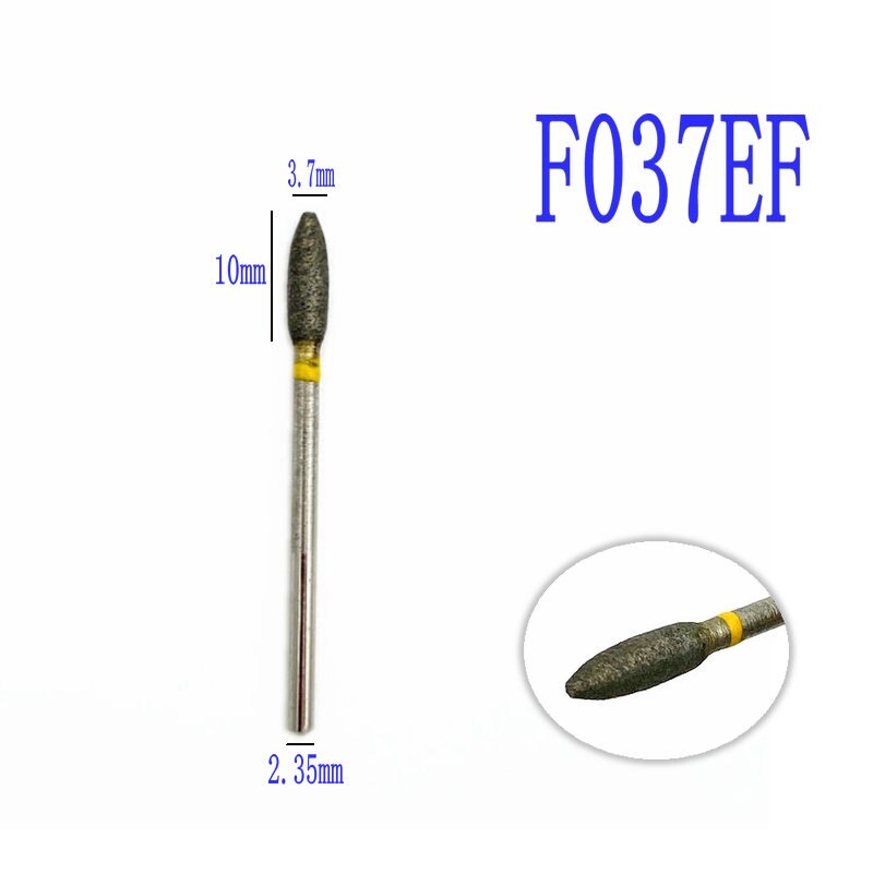 Fuly- Sintered Diamond HP Polisher Grinder for Polishing Trimming Drill 2.35mm Shank Dental HP Polishing Burs: F037EF
