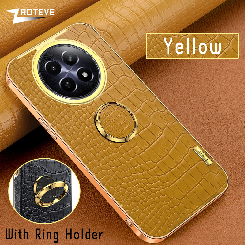 For Realme12 Pro+ Case Zroteve Plating Silicone Crocodile Leather Cover For OPPO Realme 12 Pro Plus 12x Realme12x 5G Phone Cases: Neoprene / Watermelon red