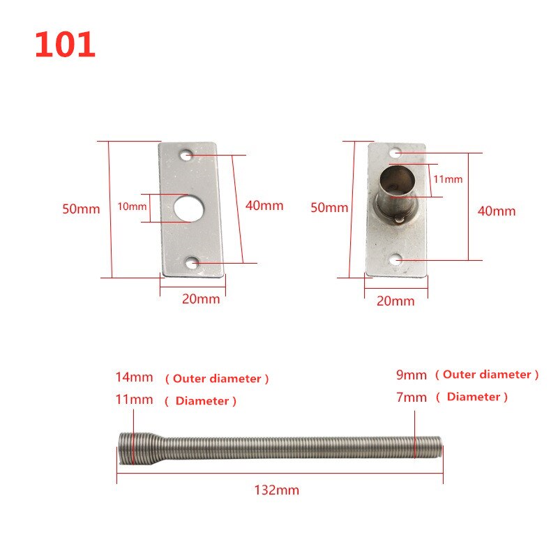 SZBestWell Door Loop Exposed Mounting Protection Sleeve Access Control Cable for Access Control Door Lock Stainless Steel: 101 Stainless steel
