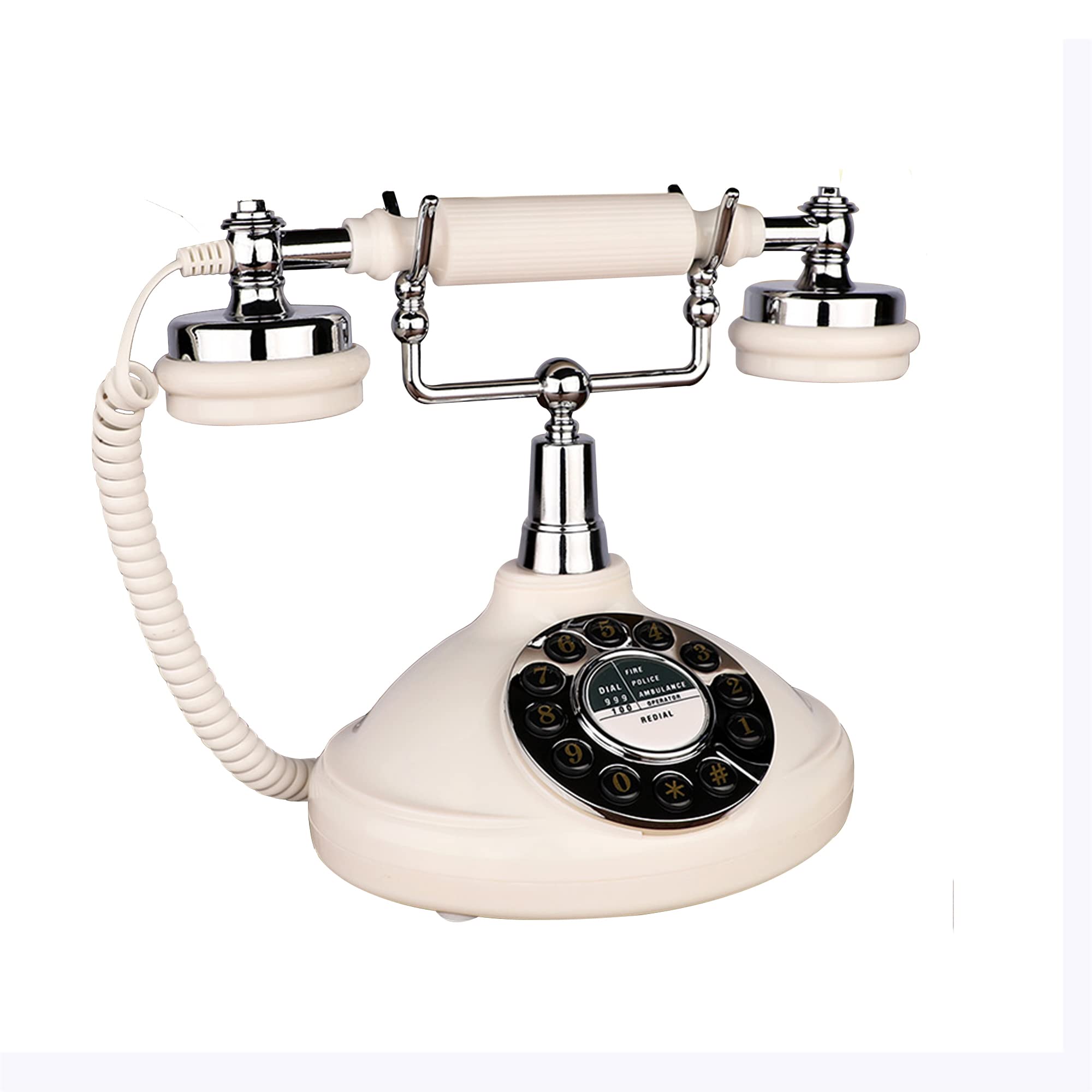 Retro Vaste Vaste Telefoon, Telpal Witte Klassieke Vintage Oude Mode Telefoon Voor Thuis &amp; Kantoor, wired Antieke Telefoon Thuis