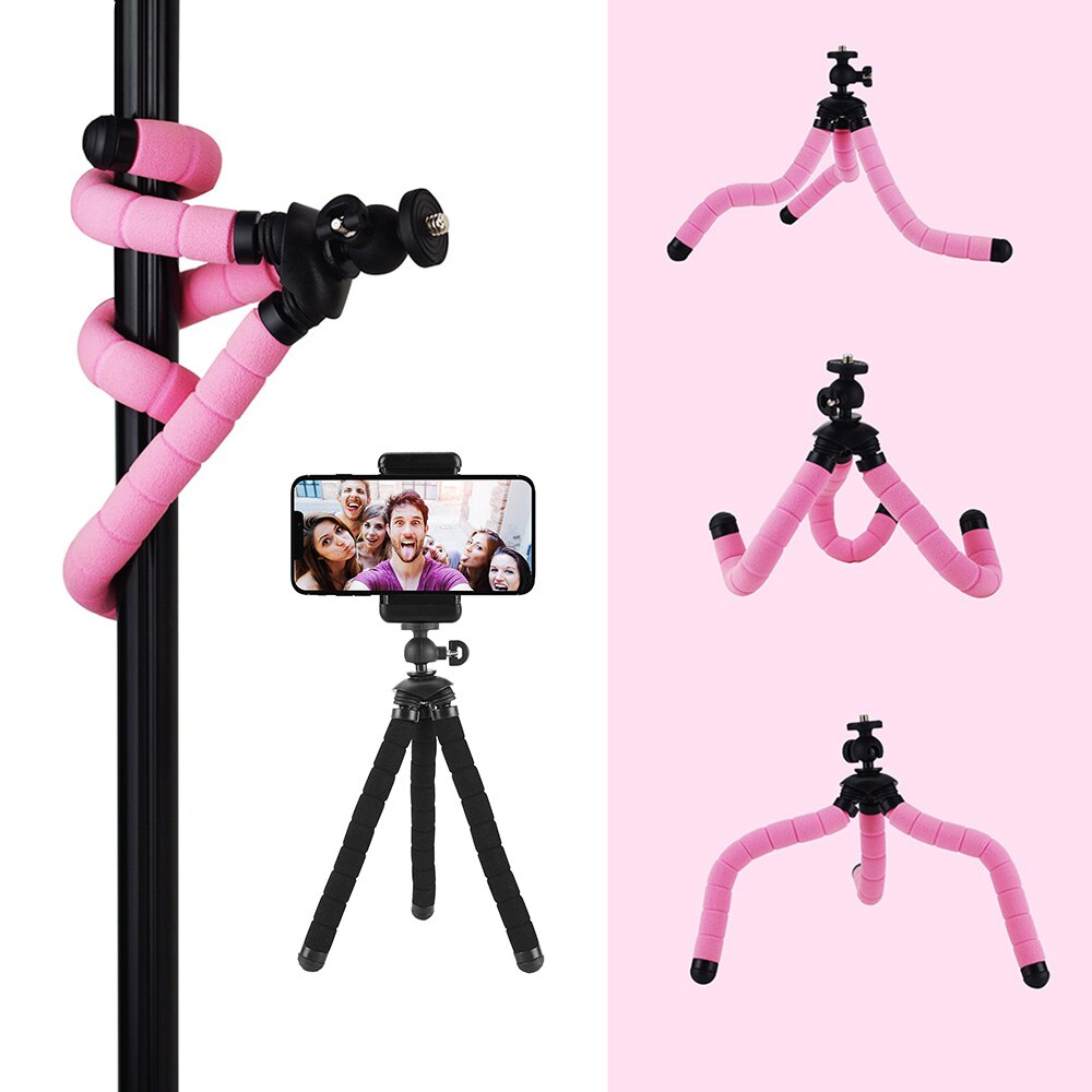 Jalusta puhelimelle, joustava minijalustan pidike kauko-puhelintelineellä gopro-teline iphone android web-kameralle