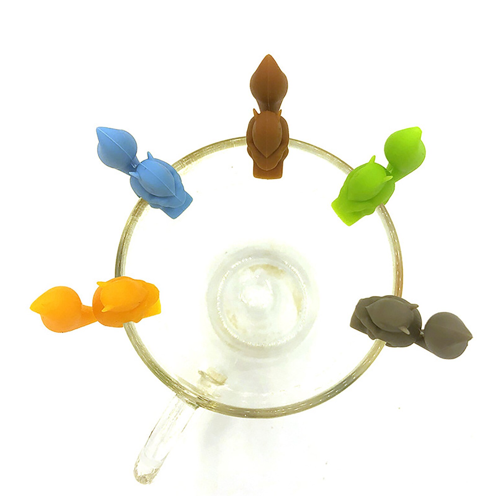 5Pcs Mini Squirrel Shape Tea Bag Clip Cup Mug Tea Infusers Strainer Clips Party Decor Tea Bag Holder Wine Glass Recognizer