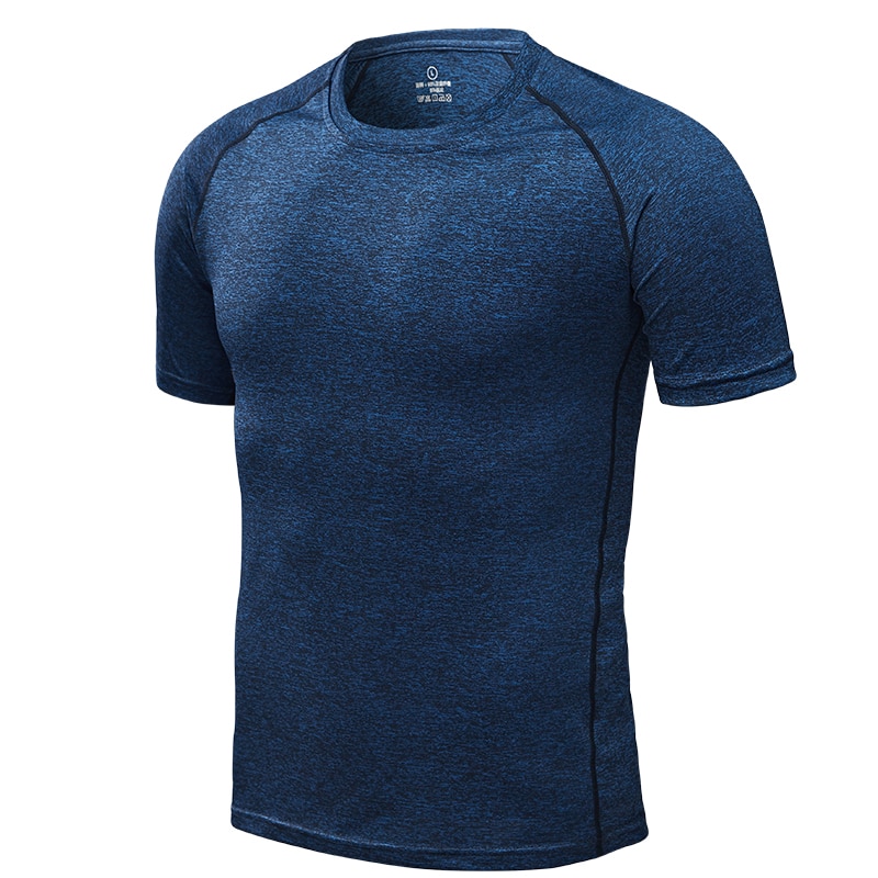 L-4XL Mens Running T-shirts Quick Dry Men Sport T Shirts Workout Gym Training Shirt Fitness Tops Running Sport Tees