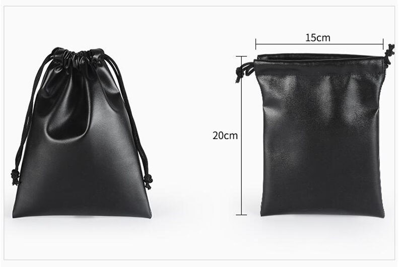 1pc pu lær myke hodetelefoner trave digital usb gadget lader snorvesker hodesett vanntett oppbevaringssnøreveske: 15 x 20cm 1pc