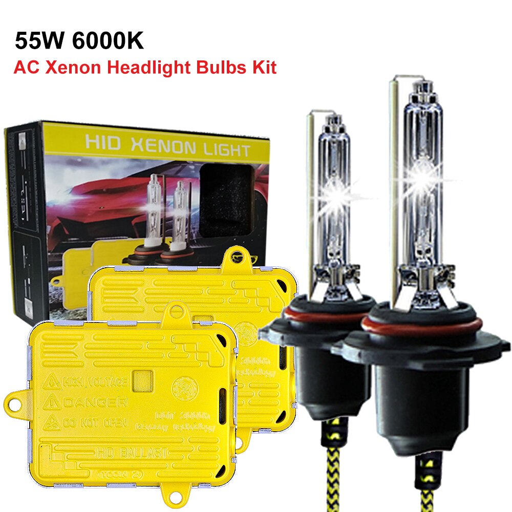 Super Bright AC Xenon Block Bulb Kit 55W 6000K H4 Xenon H7 Xenons Ignition Unit Conversion Kit 12000LM H11 Xenon H1 H9 Headlight