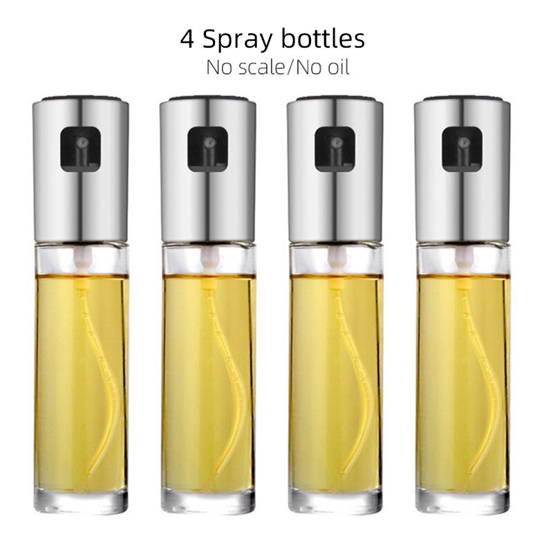 Olie Spray Fles Koken Bakken Azijn Mist Spuit Barbecue Spray Fles Voor Keuken Koken Bbq Grillen Roosteren Spray Bottl: 4 Spray bottles