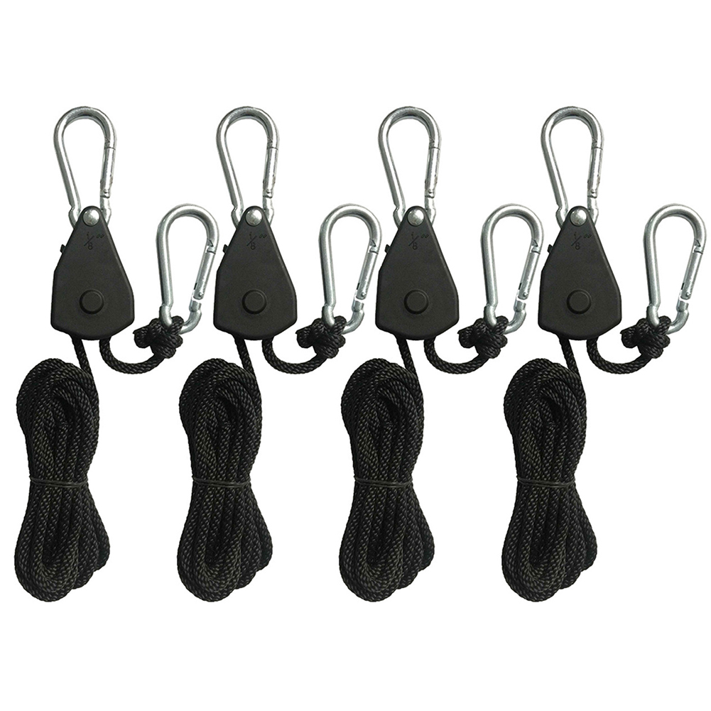 1/2/4/6/8/10/12/14/16pcs Touw Katrol 1.6M Ratel Vergrendeling Hanger Lamp Katrol Touwen Katrol Kano Boot Boog Stern Touw voor Camping: Blauw